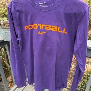 Nike Men's Purple Long Sleeve Football Tee